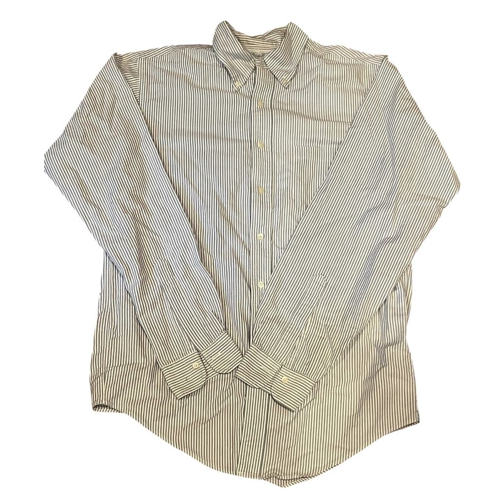 Vintage Brooks Brothers Striped Button Down Shirt USA Made Preppy Classic 16-36